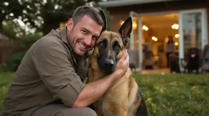 Pour rester avec le Malinois de mission, ce maître-chien l’adopte et lui offre une retraite dorée